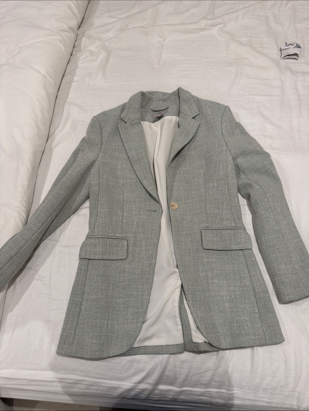Tailored Women's Light green  Tweed Blazer Jacket